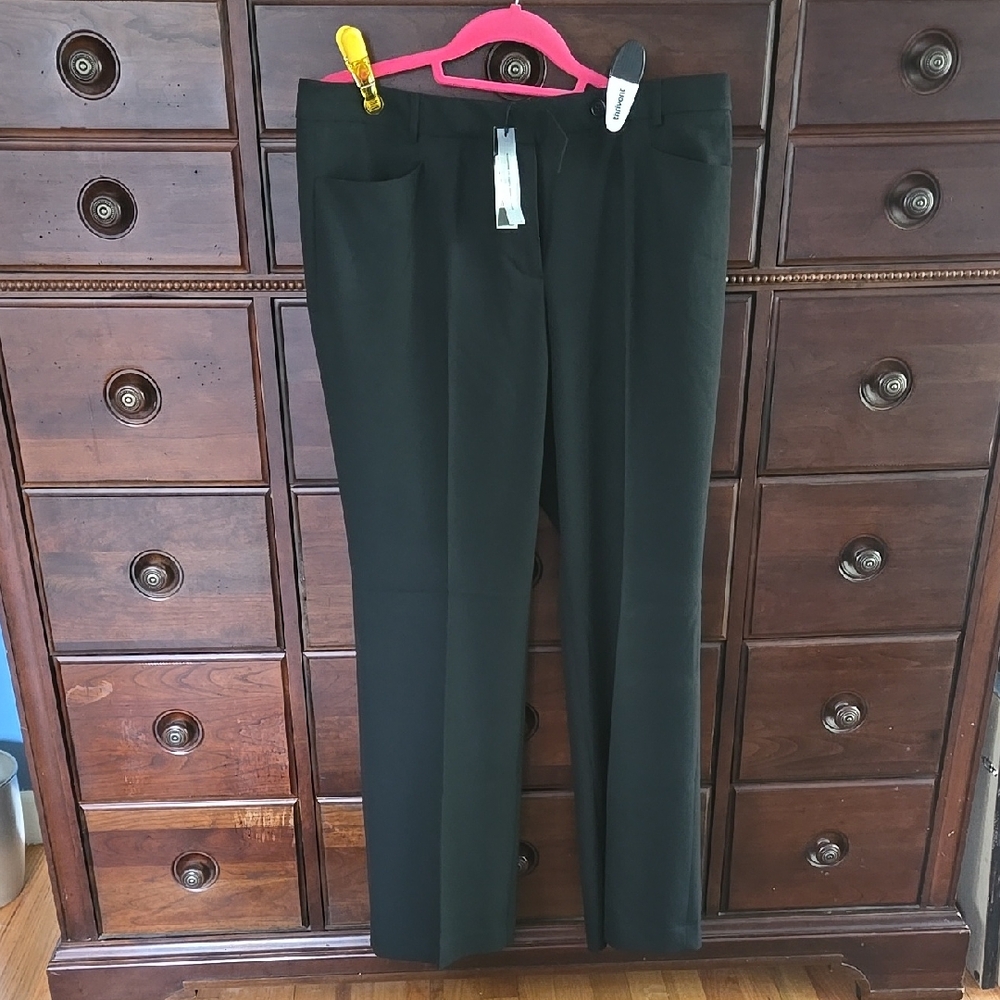NWT Vintage Style Talbots Black Dress Pants Size 14